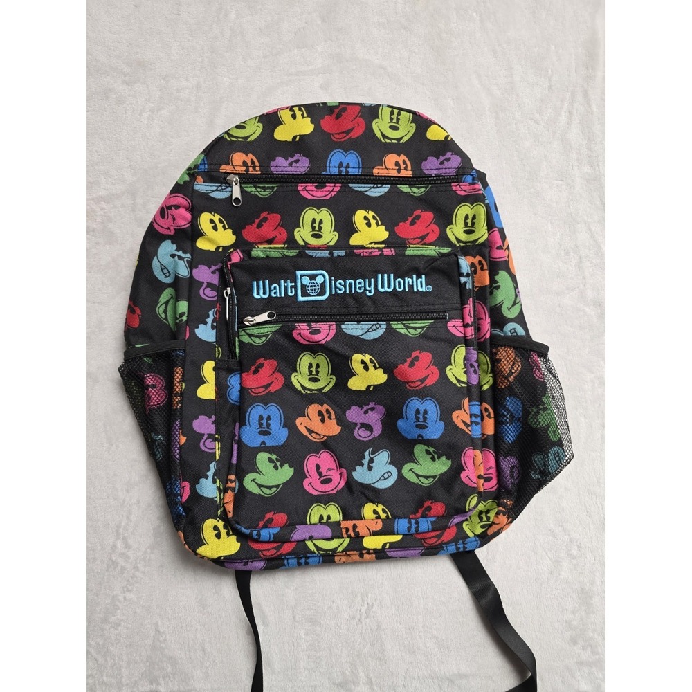 Authentic Disney Parks Mickey Mouse Black Large Backpack WDW Walt Disney World